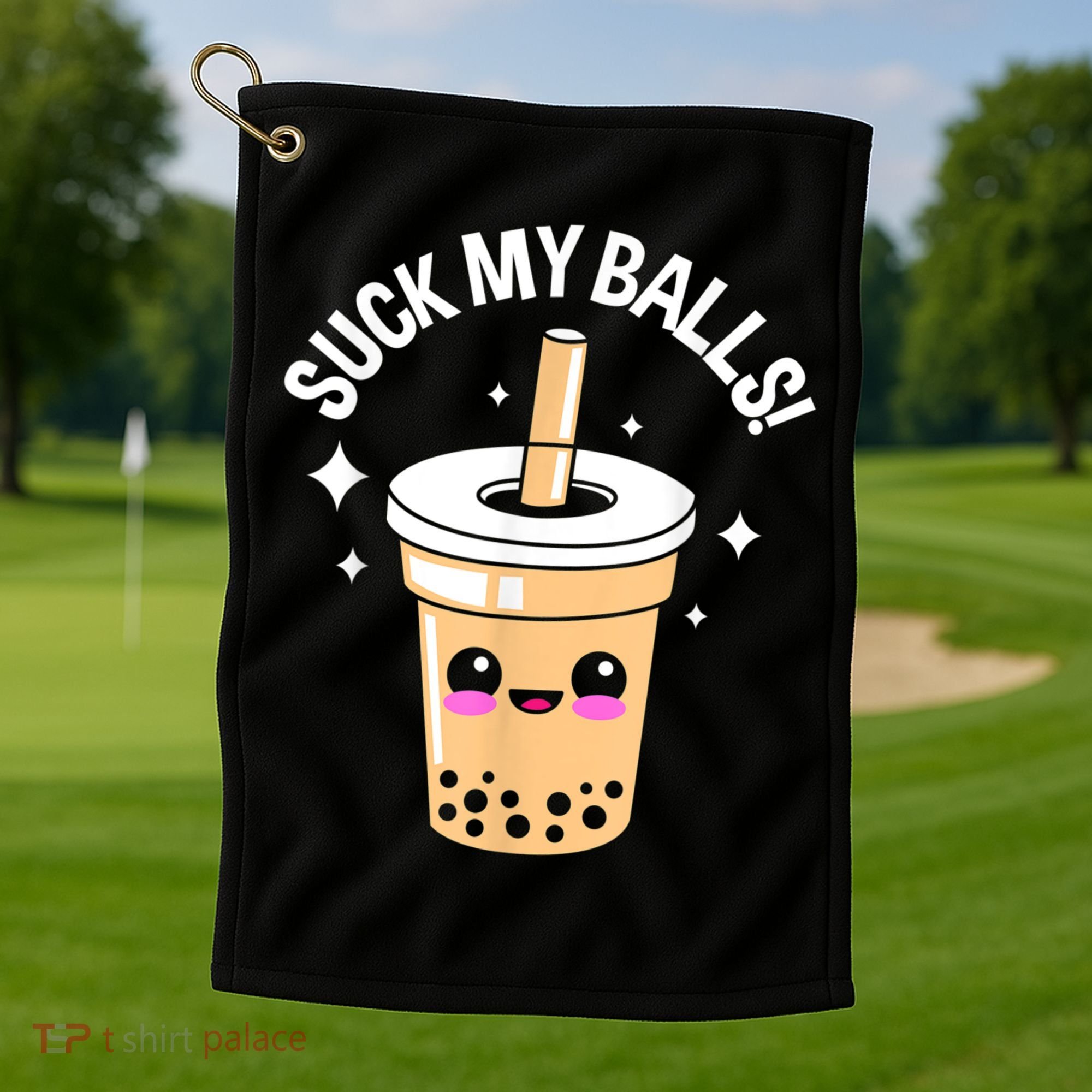 Suck My Balls Boba Golf Towel
