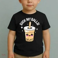 Suck My Balls Boba Toddler T-Shirt thumb 2