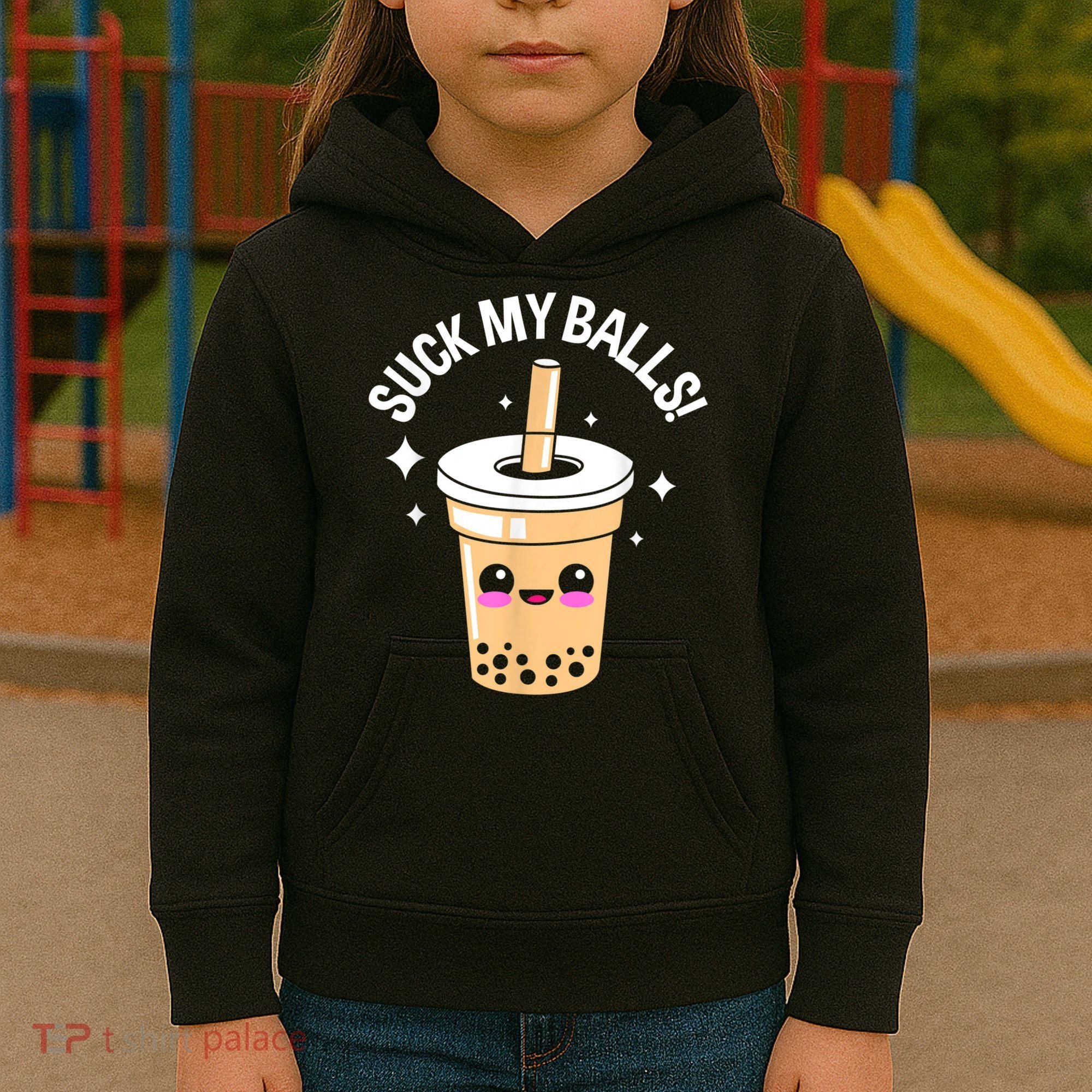 Suck My Balls Boba Kids Hoodie