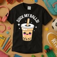 Suck My Balls Boba Kids T-Shirt thumb 3