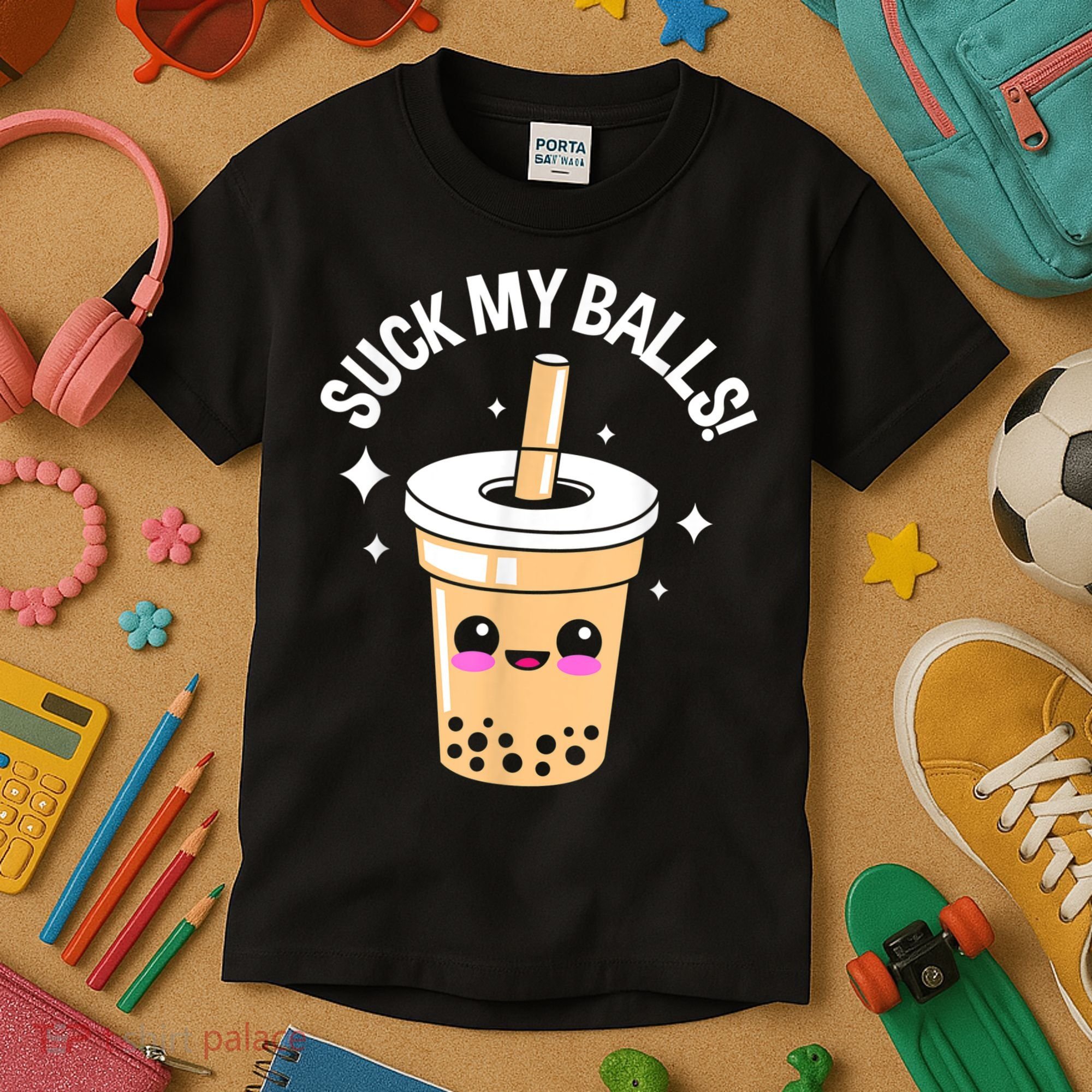 Suck My Balls Boba Kids T-Shirt