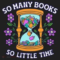 So Many Books Little Time Book With Flower Read Book Lovers Golf Towel thumb 3