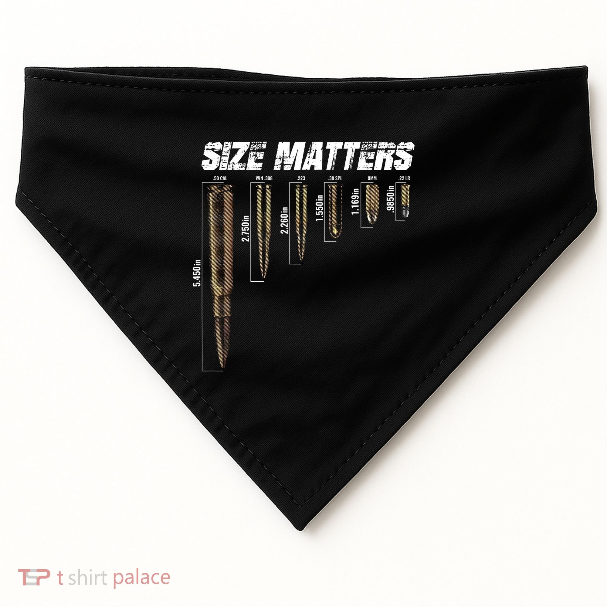 Size Matter Bullet Measure Up USA-Made Doggie Bandana