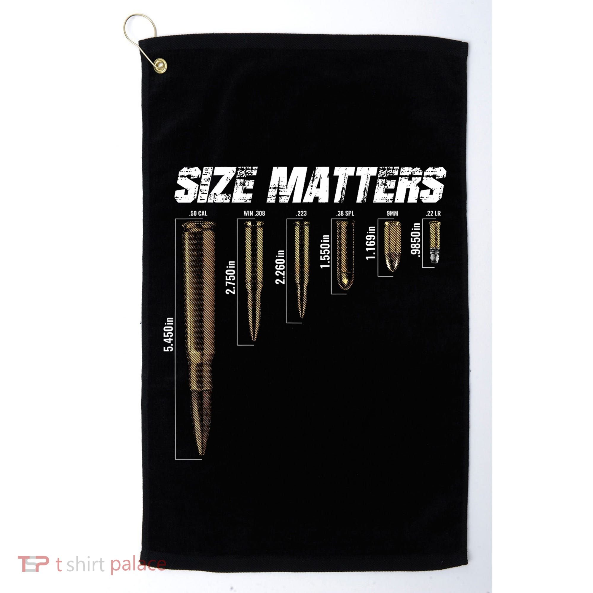 Size Matter Bullet Measure Up Golf Towel