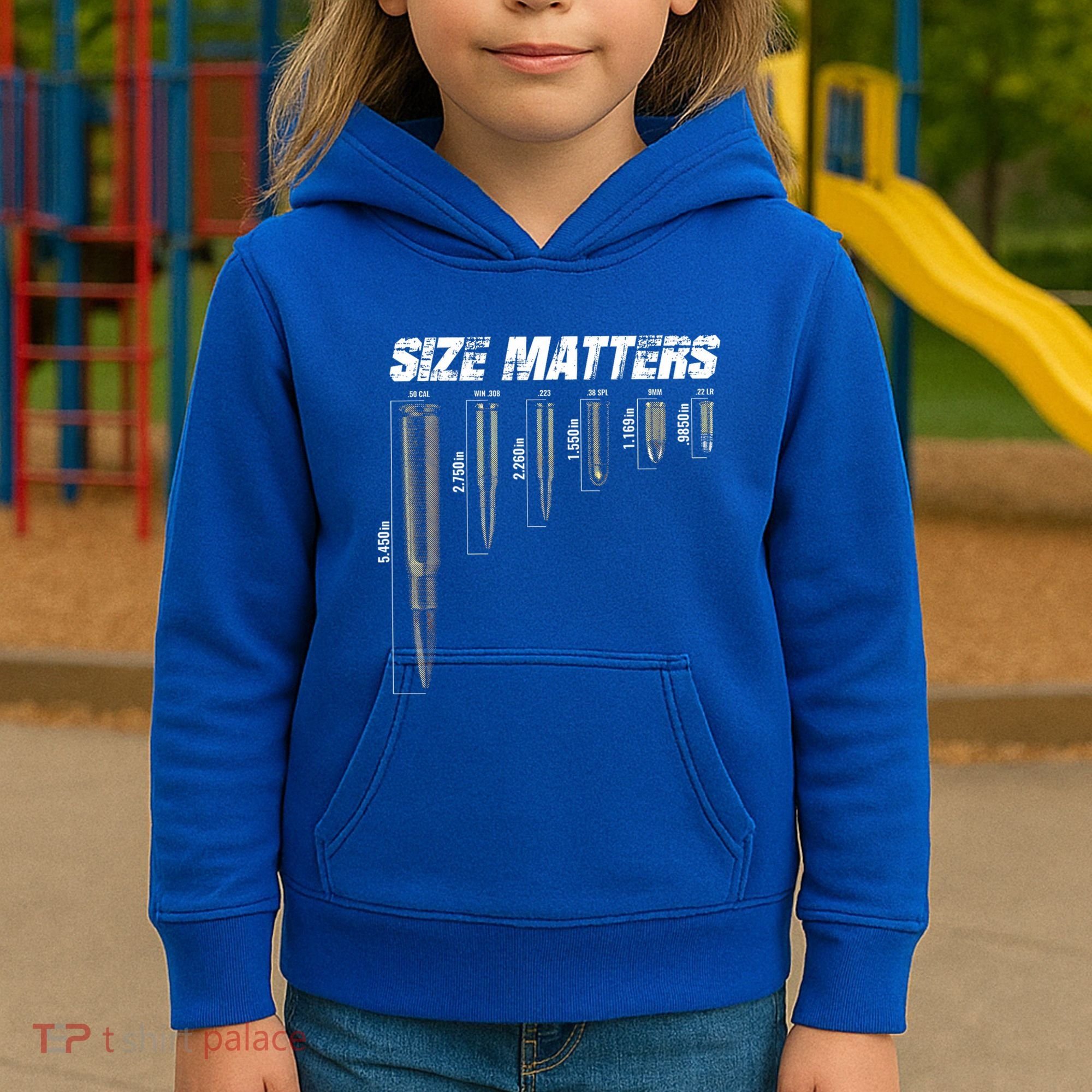 Size Matter Bullet Measure Up Kids Hoodie