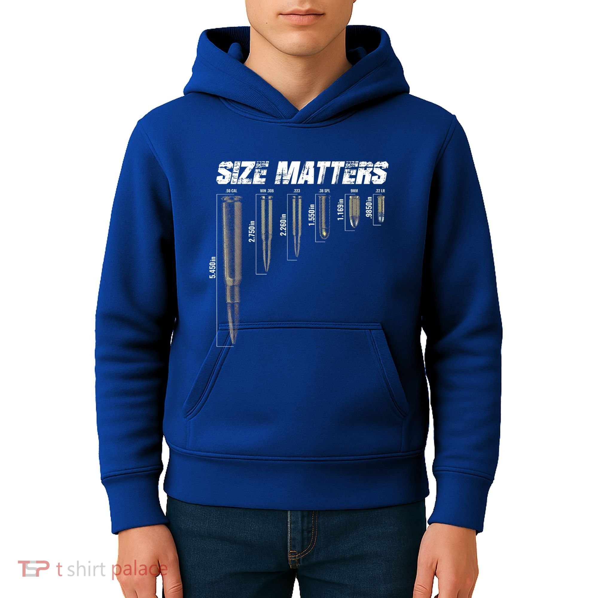 Size Matter Bullet Measure Up Kids Hoodie