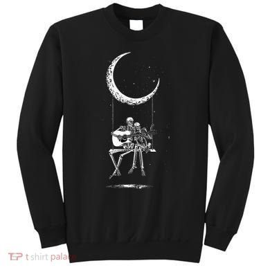 Skeleton Moon Band Tees Rock And Roll Concert Graphic Tees Sweatshirt