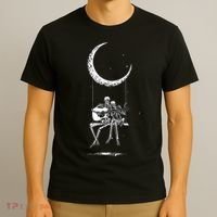 Skeleton Moon Band Tees Rock And Roll Concert Graphic Tees T-Shirt thumb 3