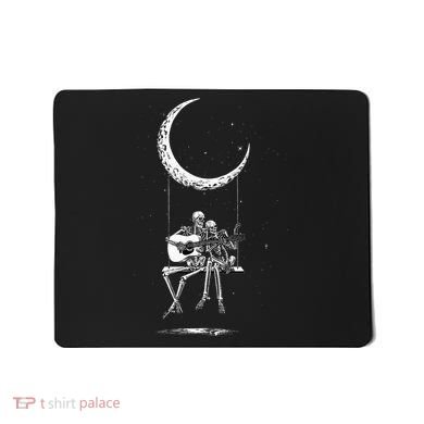 Skeleton Moon Band Tees Rock And Roll Concert Graphic Tees Mousepad