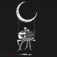 Skeleton Moon Band Tees Rock And Roll Concert Graphic Tees Mousepad thumb 1