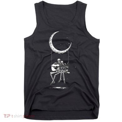 Skeleton Moon Band Tees Rock And Roll Concert Graphic Tees Tank Top