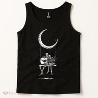 Skeleton Moon Band Tees Rock And Roll Concert Graphic Tees Tank Top thumb 2