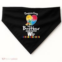 Supporting My Brother Together We Will Win USA-Made Doggie Bandana thumb 0
