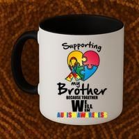 Supporting My Brother Together We Will Win Coffee Mug thumb 2