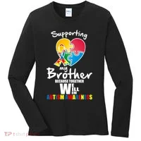 Supporting My Brother Together We Will Win Women's Long Sleeve Shirt thumb 0