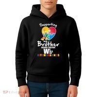 Supporting My Brother Together We Will Win Kids Hoodie thumb 4
