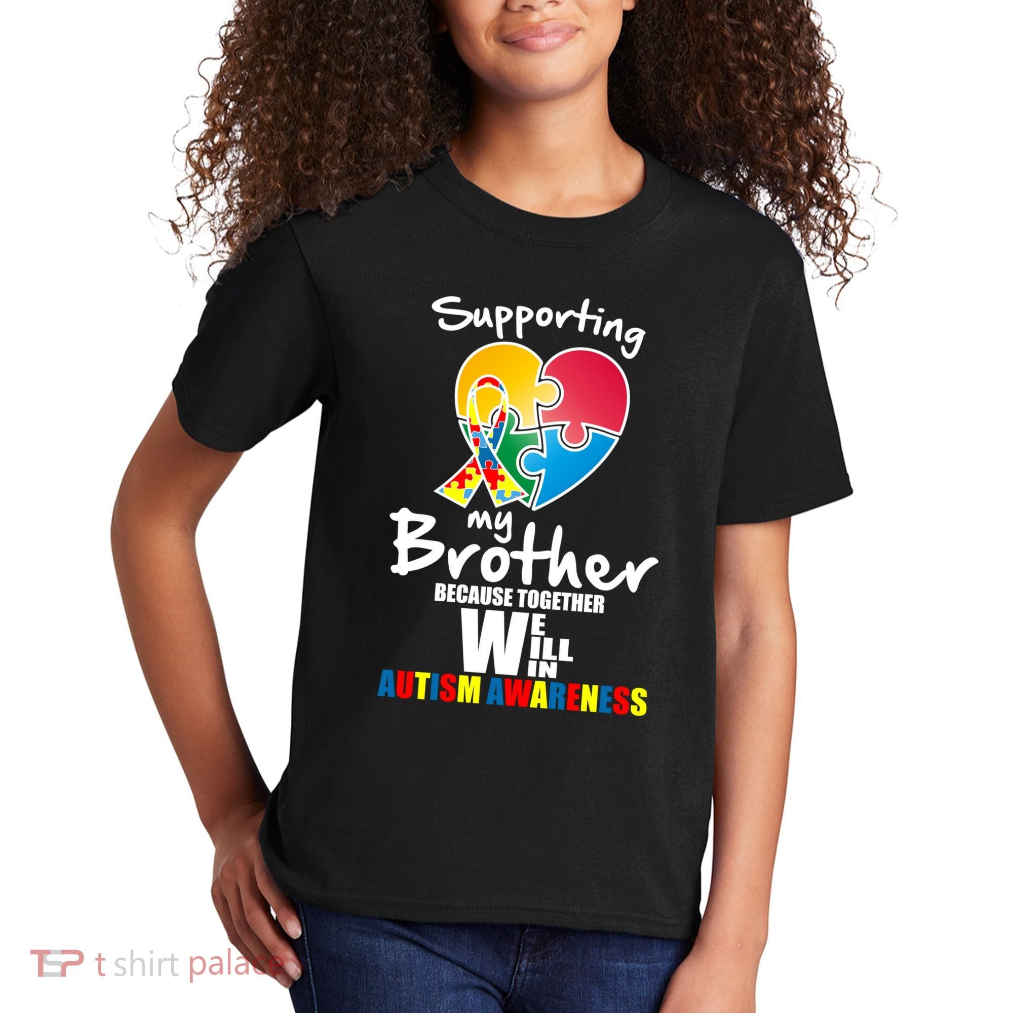 Supporting My Brother Together We Will Win Kids T-Shirt