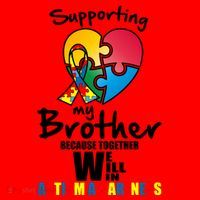 Supporting My Brother Together We Will Win Santa Hat thumb 1