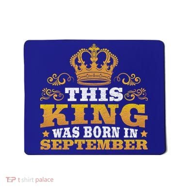 September Month Birthday Design Born In September Cute Gift Mousepad