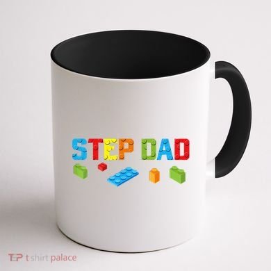Stepdad Master Builder Building Bricks Blocks Family Parents Cool Gift Coffee Mug back