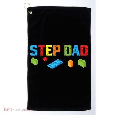 Stepdad Master Builder Building Bricks Blocks Family Parents Cool Gift Golf Towel