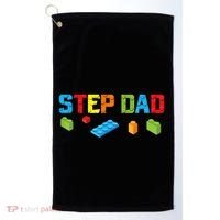 Stepdad Master Builder Building Bricks Blocks Family Parents Cool Gift Golf Towel thumb 0