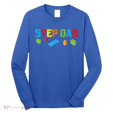 Stepdad Master Builder Building Bricks Blocks Family Parents Cool Gift Long Sleeve Shirt