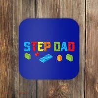 Stepdad Master Builder Building Bricks Blocks Family Parents Cool Gift Coaster thumb 0