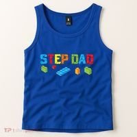 Stepdad Master Builder Building Bricks Blocks Family Parents Cool Gift Tank Top thumb 2