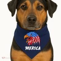 Sweet Merica Ball Eagle USA-Made Doggie Bandana thumb 1