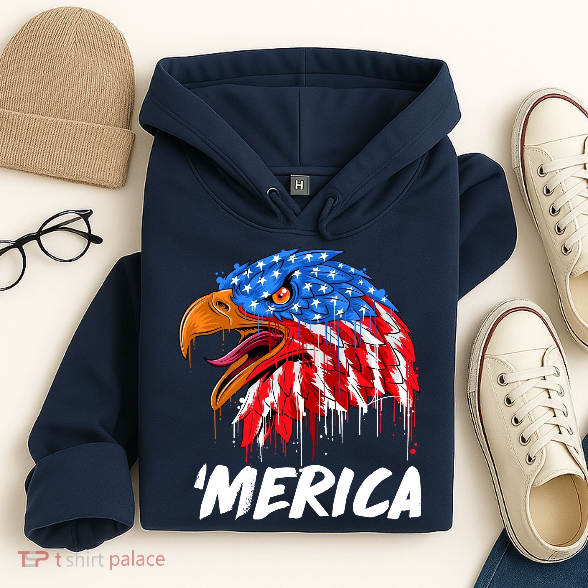 Sweet Merica Ball Eagle Hoodie