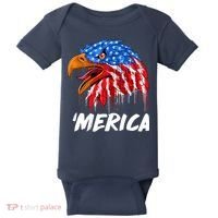Sweet Merica Ball Eagle Baby Bodysuit thumb 0