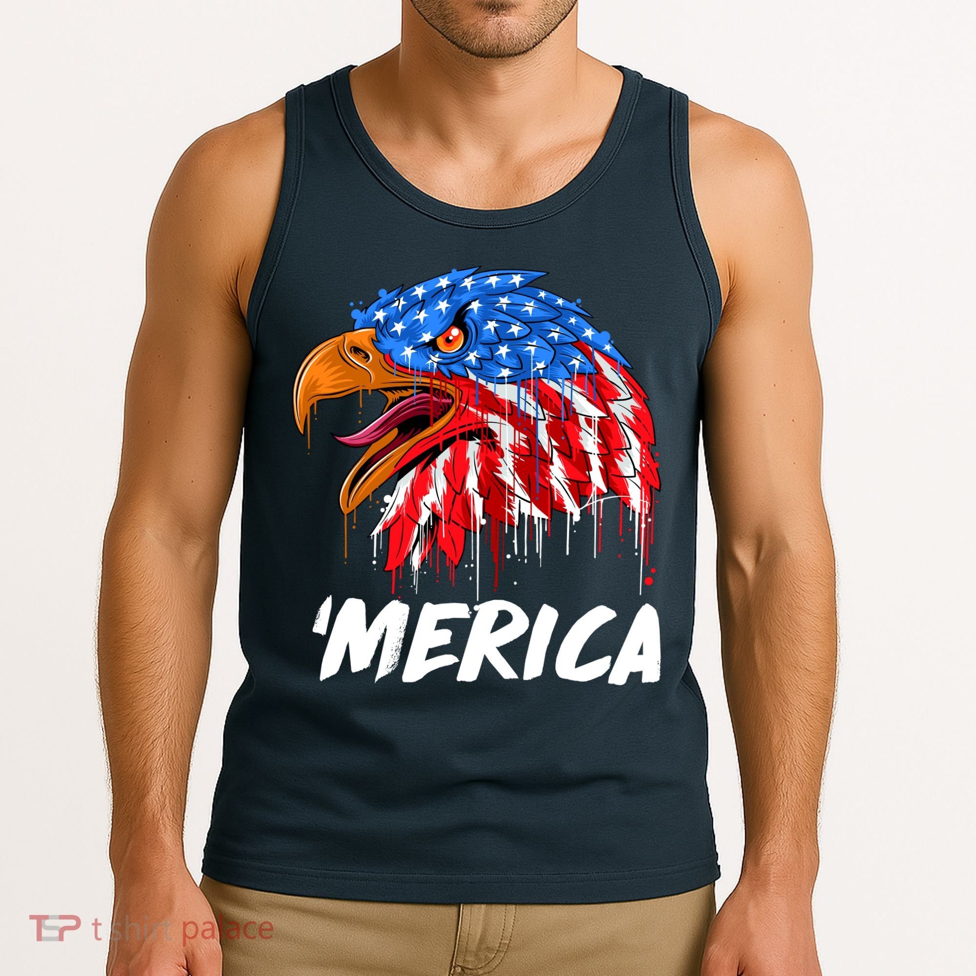 Sweet Merica Ball Eagle Tank Top
