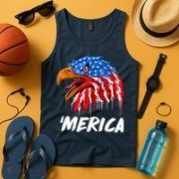 Sweet Merica Ball Eagle Tank Top thumb 4