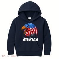 Sweet Merica Ball Eagle Kids Hoodie thumb 0
