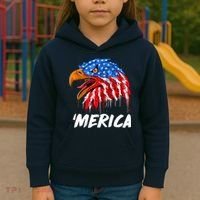 Sweet Merica Ball Eagle Kids Hoodie thumb 3