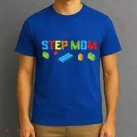 Stepmom Master Builder Building Bricks Blocks Family Parents Great Gift T-Shirt thumb 3