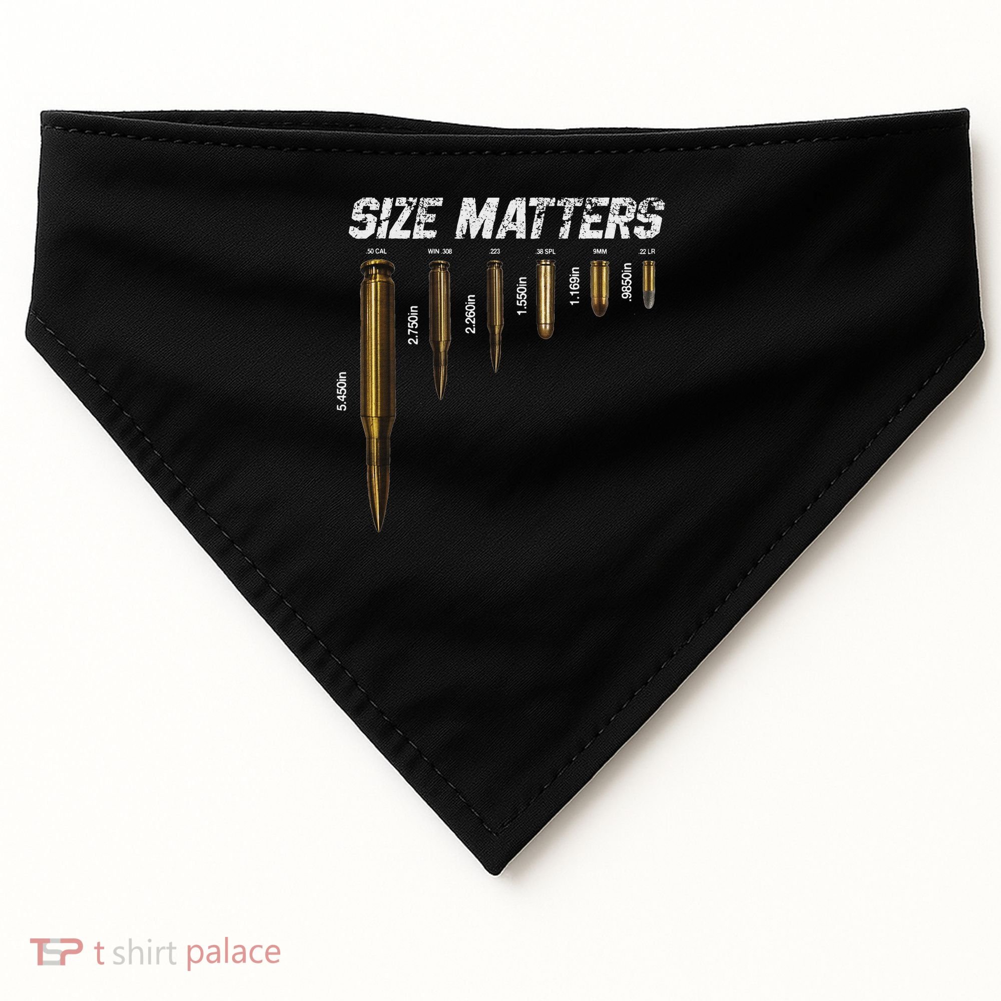 Size Matters Bullets USA-Made Doggie Bandana