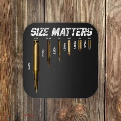 Size Matters Bullets Coaster