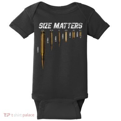 Size Matters Bullets Baby Bodysuit