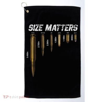 Size Matters Bullets Golf Towel