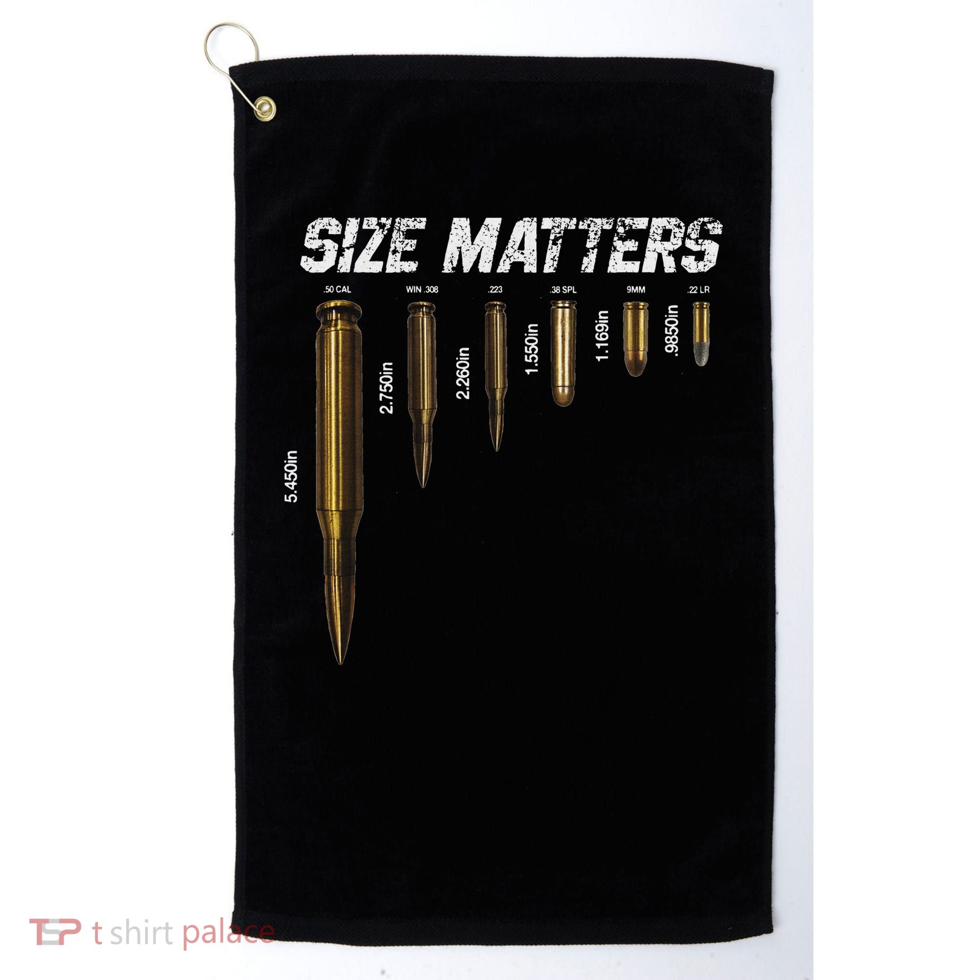 Size Matters Bullets Golf Towel