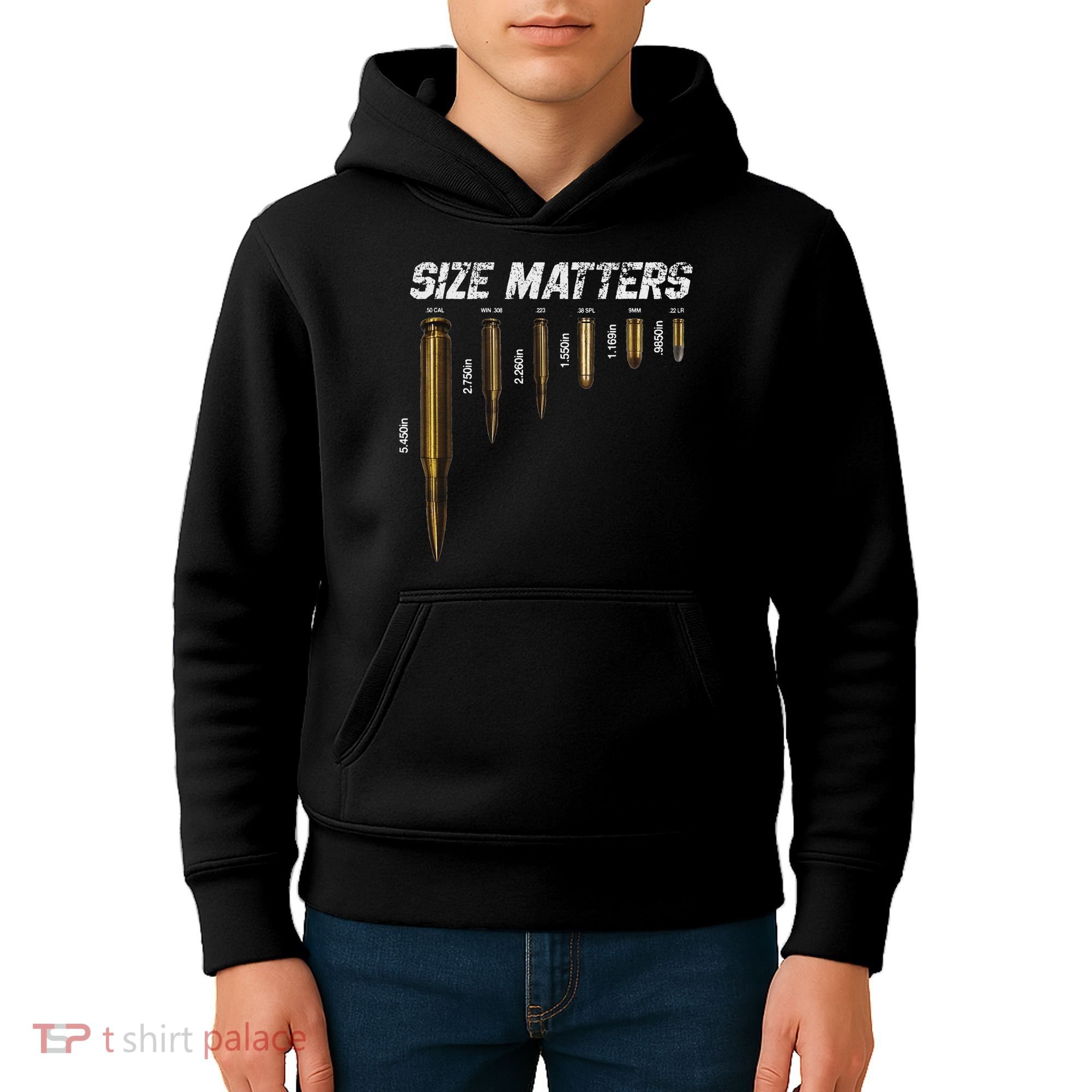 Size Matters Bullets Kids Hoodie