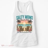 Salty Moms Beach Club Just Here For The Sun And Fun Beach Summer Matching Team Women's Tank Top thumb 0