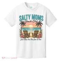 Salty Moms Beach Club Just Here For The Sun And Fun Beach Summer Matching Team Kids T-Shirt thumb 0