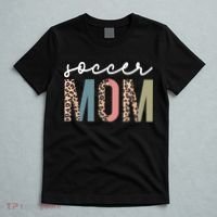 Soccer Mom Cute Mom Life Soccer Game Day Cheer Mom Leopard T-Shirt thumb 5