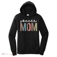 Soccer Mom Cute Mom Life Soccer Game Day Cheer Mom Leopard Women's Hoodie thumb 0
