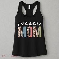 Soccer Mom Cute Mom Life Soccer Game Day Cheer Mom Leopard Women's Tank Top thumb 3