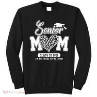 Senior Mom Class Of 2026 Senior Mama 26 Graduation Leopard Sweatshirt thumb 0