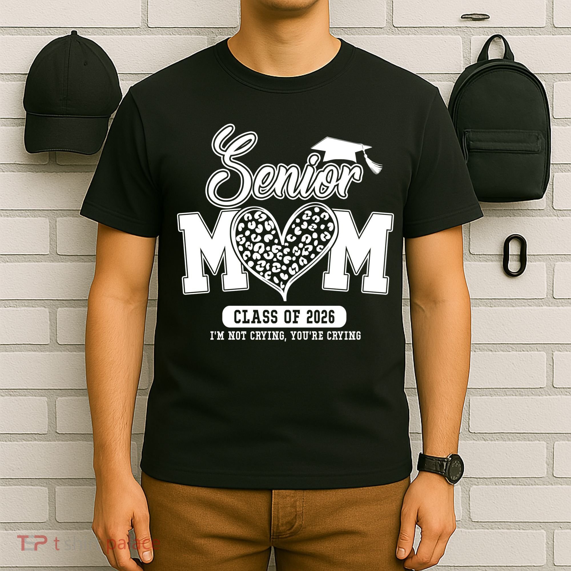 Senior Mom Class Of 2026 Senior Mama 26 Graduation Leopard T-Shirt